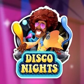 Disco Nights online game logo by Red Rake Gaming on robocats.ca