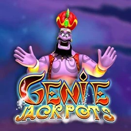 Genie Jackpots slot visual from Blueprint Gaming available on robocats.ca