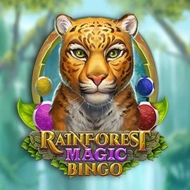 Rainforest Magic Bingo slot logo by Play'n GO at Robocat Casino